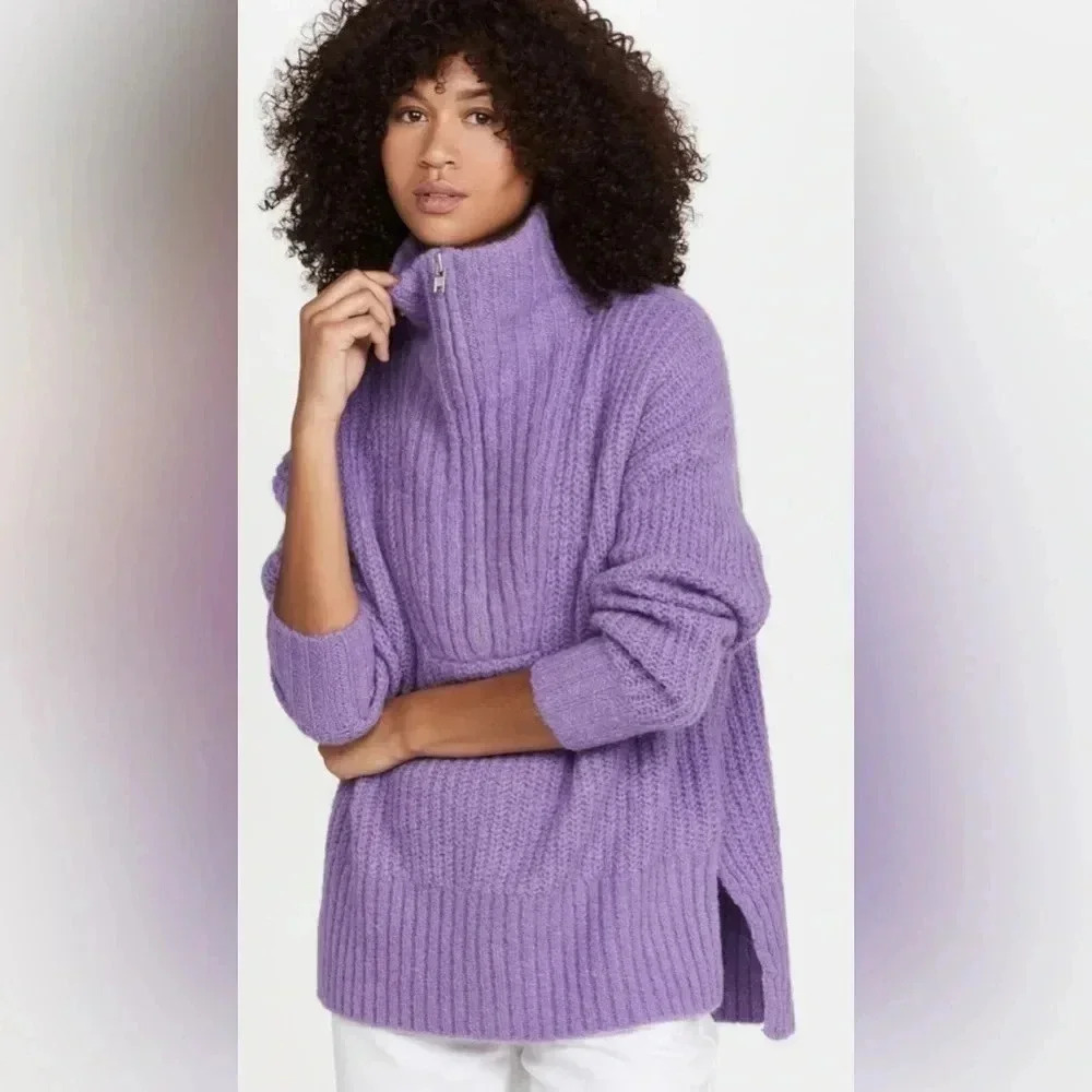 A.L.C. Womens Everett Alpaca Blend Cowl Neck Pullover Sweater Knit Size S